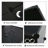 AWTATOS Cube Storage Organizer, Storage Cubes Shelves Bookshelf, 6 Cube Closet Organizers and Storage, DIY Stackable Plastic Clothes Organizer Shelving for Bedroom, Home, Black AWTATOS