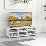 IFANNY TV Stand for 55 inch TV, Modern Entertainment Center with Storage & 4 Open Shelves, Wooden Television Stands, TV Media Console Table for Living Room, Bedroom (45") IFANNY