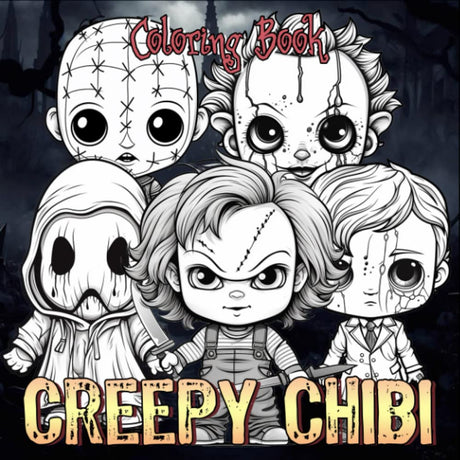 Creepy Cuteness Coloring Book: Chibi and Scary Coloring Book with Horror for Teens & Adults to Relax and Relieve Stress (Kooky and Creepy Creatures to Color) WoodArtSupply