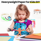 Harloon 500 Sheets Colored Construction Paper Bulk Heavyweight Construction Paper A4 Size Thick Cardstock for DIY Craft Supplies, 120 GSM Harloon