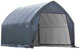 ShelterLogic Garage-in-a-Box Portable Outdoor Garage for SUV and Full-Size Trucks, All-Season Car Canopy Carport with Alpine Style Roof, 13' x 20' x 12', Gray ShelterLogic