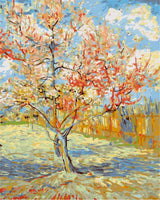 Wowdecor Paint by Number Kits for Adults Beginner, DIY Number Painting Peach Tree in Bloom by Vincent Van Gogh Famous Paintings 40x50 cm Wall Art Decor (No Frame) Wowdecor