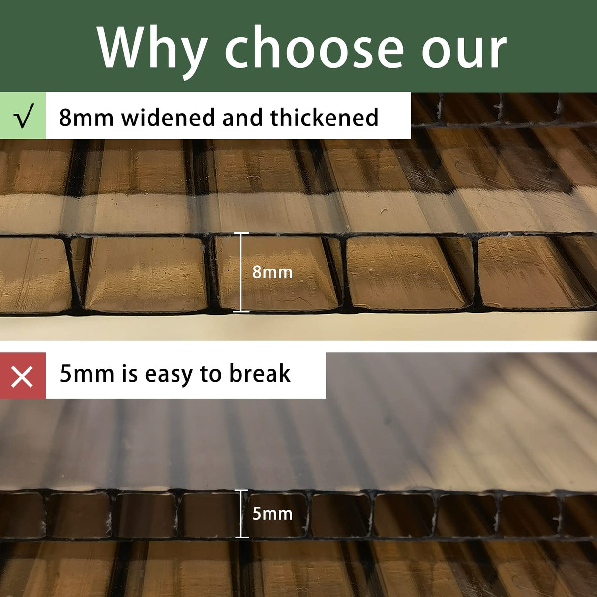 BPS 16.5' x 10' Wall Mount Gazebo Outdoor Pergola Polycarbonate Gazebo with Water-Resistant and UV-Fighting Panels Canopy BPS