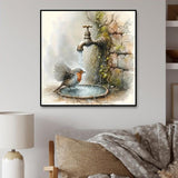 Xylogist Bird Bath Diamond Art Kits for Adults, Bird Diamond Painting for Beginners, 5D DIY Full Drill Diamonds Gem Craft Art Home Wall Decor 12x12Inch Xylogist