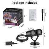 afzdby Christmas Snowflake Projector Lights Outdoor,Timer Setting Double Head Snowfall Led Lights Waterproof,Landscape Decorative Lighting Projection Lamp for Xmas Holiday Wedding Indoor Garden Patio afzdby