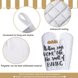 30 Pieces Blank Sublimation Oven Mitts Set Include Blank Sublimation Heat Resistance Oven Gloves and Blank Sublimation Pot Holders for DIY Kitchen Dining Room Accessories Patelai