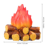 ABOOFAN LED Fake Campfire Lamp Battery Powered Artificial Fire Fake Flame with Realistic Log Flameless Candle for Halloween Christmas Campfire Party Decorations ABOOFAN