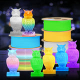 YOUSU 3D Printer Filament Bundle, Glow in The Dark Filament Multicolor, Green, Blue, Purple and Rainbow, PLA Filament 1.75 mm, Dimensional Accuracy +/- 0.03 mm, 250g X 4 Pack Yousu