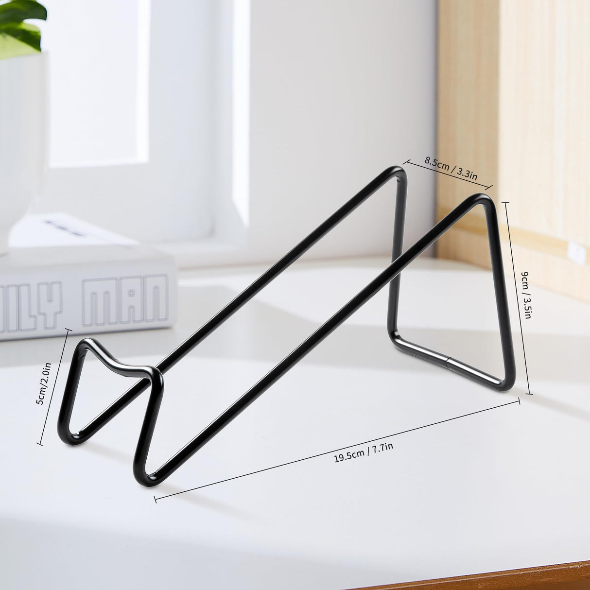 TONLEA Countertop Wine Rack, 2 Pcs Wine Bottle Holder, Metal Small Wine Rack, Tabletop Wine Storage Stand for Cabinet, Pantry, Bar, Black TONLEA