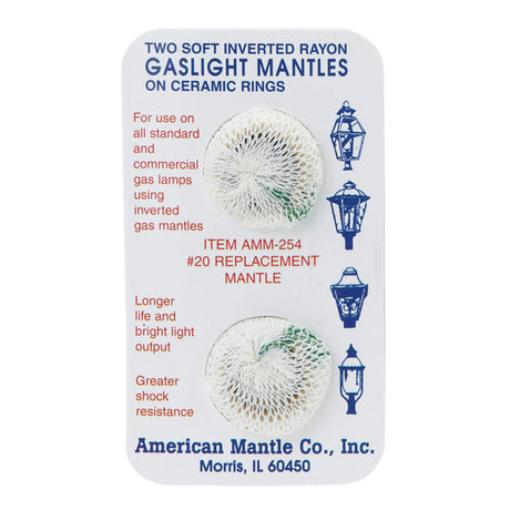 American Mantle Company Inc 254 Soft Inverted Mantle #2 / 179b Ring American Mantle