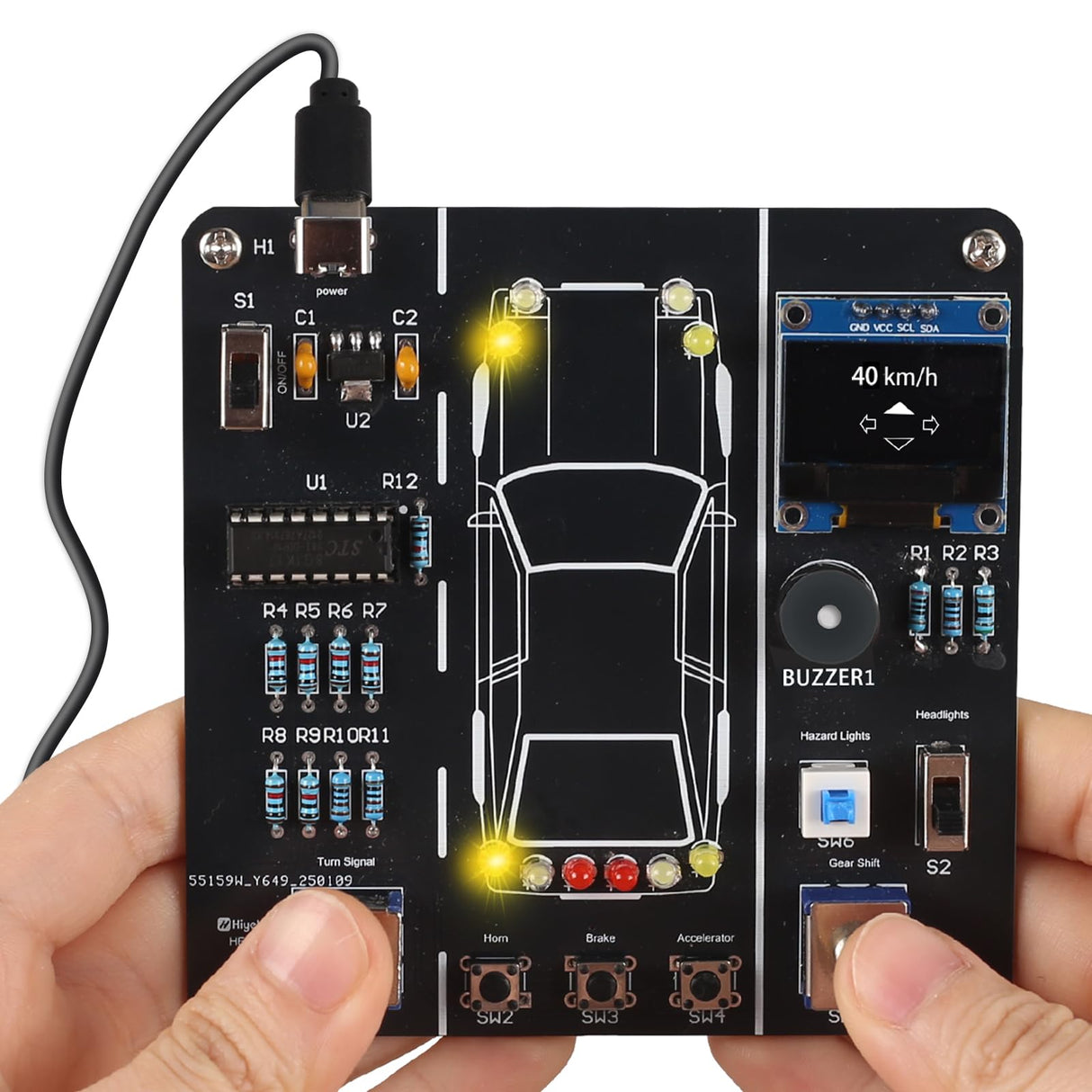 MIOYOOW DIY Car Driving Simulation Soldering Practice Kit, Electronics Project Car Driver Simulator Solder Project Kit for High School & College Students Learning MiOYOOW