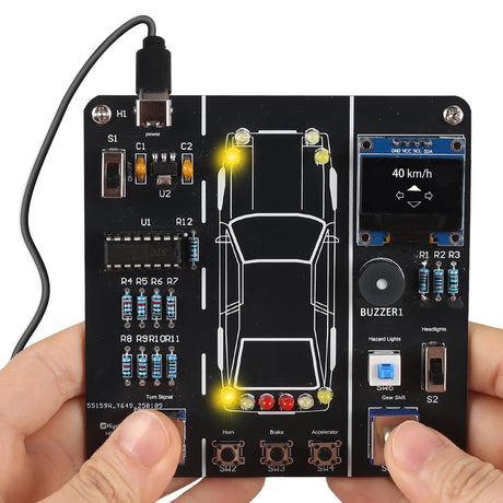 MIOYOOW DIY Car Driving Simulation Soldering Practice Kit, Electronics Project Car Driver Simulator Solder Project Kit for High School & College Students Learning MiOYOOW