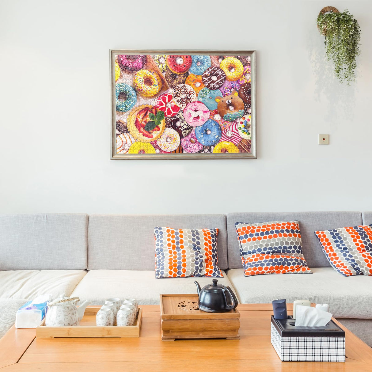 Jigsaw Puzzles 1000 Pieces for Adults, Families (Colorful Donuts) Pieces Fit Together Perfectly Nattork