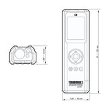 ToughBuilt - 165' Laser Distance Measurer, Bluetooth Laser Distance Measurer, Large Color Screen with viewfinder - (TB-H2-LM-165-BT) ToughBuilt
