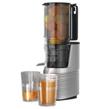 Cold Press Juicer Machines, Floisdace 5.4" Self-Feeding Masticating Juicer Fit Whole Fruits & Vegetables, 350W Professional Slow Juices Extractor Easy to Clean, BPA Exclude-Black Floisdace