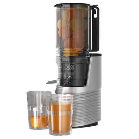 Cold Press Juicer Machines, Floisdace 5.4" Self-Feeding Masticating Juicer Fit Whole Fruits & Vegetables, 350W Professional Slow Juices Extractor Easy to Clean, BPA Exclude-Black Floisdace