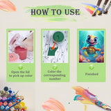 Pangoo Art Paint by Numbers Kit for Adults, Underwater World Paint by Number for Adults, Paint by Numbers Turtle Canvas DIY Kits, Simple Adult Paint by Number Beginner for Home Wall Art 16x20 inch Pangoo Art