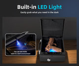 Gun Safe with Handle, Biometric Gun Safe for Handgun, 4-Ways unlock with Sound(APP, Fingerprint, Digital PIN, Key), Smart Lock Box For Cloakroom, Living Room, Bedroom Nightstand and Car Swikitec