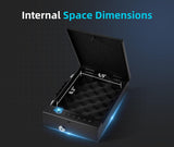 Gun Safe with Handle, Biometric Gun Safe for Handgun, 4-Ways unlock with Sound(APP, Fingerprint, Digital PIN, Key), Smart Lock Box For Cloakroom, Living Room, Bedroom Nightstand and Car Swikitec