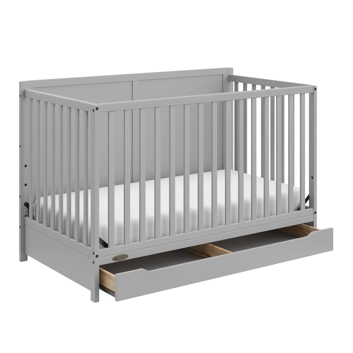 Graco Melrose 5-in-1 Convertible Crib with Drawer (Pebble Gray) Graco
