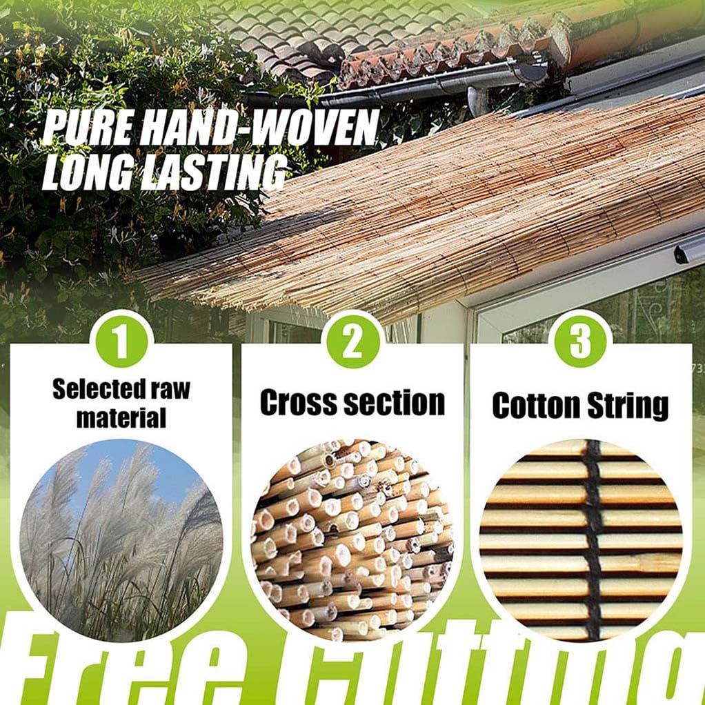 Patio Shades Roll Up Outdoor, Bamboo Blinds for Outdoor Patio, Thernal Insulated Shading Reed Blinds, Blackout Bamboo Shade, Privacy Screen, Cordless, 24″ 30″ 34″ 36″ 39″ 43″ 48″ 51″ 55″ 70″ Width YYmmDQ