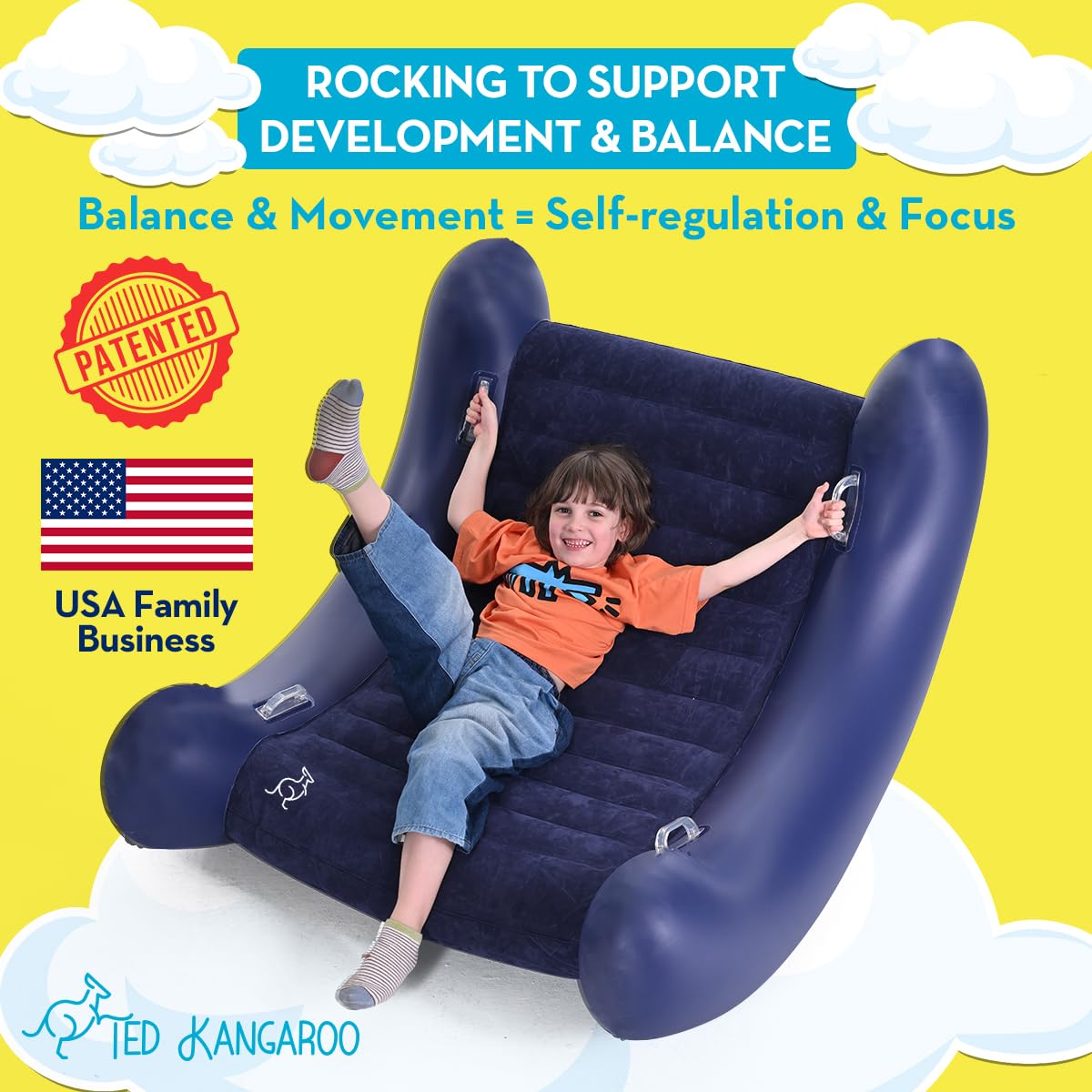 TED KANGAROO Sensory Chair for Kids, AIR Cloud Rocker TED KANGAROO