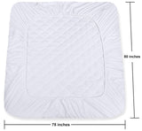 Utopia Bedding Quilted Fitted Mattress Pad, King Size, Elastic Fitted Mattress Topper Protector and Cover Stretches up to 16 Inches Deep, Machine Washable (White) Utopia Bedding