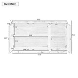 WILSHINE Buffet Sideboard with Storage Accent Cabinet, Wooden Credenzas Entryway Table with 3 Doors for Kitchen Living Room, Burly Wood Color, 54" WILSHINE