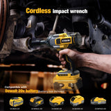 Impact Wrench 1/2 inch for DeWalt 20v Battery, Impact Wrench 750Ft-lbs(1000N.m) High Torque Brushless Electric Impact Gun, Power Impact Driver with 3-Mode Speed, LED Work Light(no battery) (Yellow) etoolab
