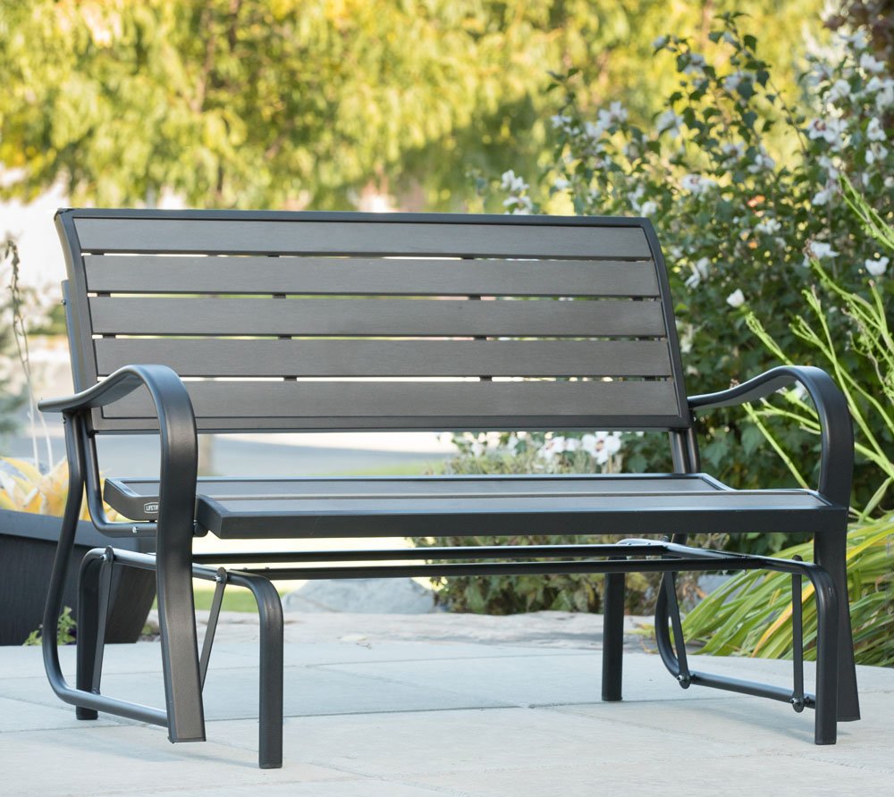 Lifetime 60276 Glider Bench, Harbor Gray Lifetime