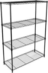 Simple Deluxe Heavy Duty 4-Tier Storage Shelving Unit, 35.83" W x 13.98" D x 55.91" H, 1000 Lbs Loading Capacity, Black Simple Deluxe