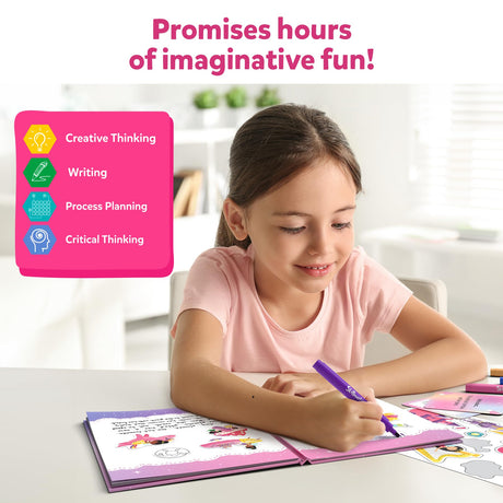 Skillmatics Storybook Art Kit - Create Fairytale Stories, DIY Craft & Writing Kit with 300+ Stickers, Scrapbooking & Journal Activity, Gifts for Kids Ages 5, 6, 7, 8, 9, 10 Skillmatics