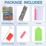 DOMROM Truck Diamond Painting Kits for Adults, Flowers Truck 5D Diamond Art Kits for Beginner, DIY Full Drill Diamond Dots Paint by Diamonds Gem Art and Crafts for Home Decor 12x16 inch DOMROM