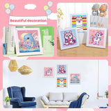 cviokrdu 4 PCS Diamond Art Kits for Kids, Animal Diamond Art for Kids Ages 4 8 12, Cute Alpaca Dolphin Dog Gem Art Kit Crafts Beginners for Gift Home Wall Decor(6x6inch) cviokrdu