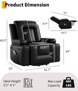 Garvee Oversized Power Lift Recliner Chair - Heat and Massage, PU Leather Electric Lift Recliner for Elderly & Mobility Impaired, Adjustable Back and Legs, Heavy Duty Lift Chair for Seniors Garvee