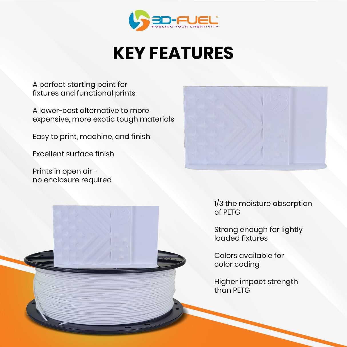 3D-Fuel Tough Pro PCTG Filament for 3D Printing, Better Than PETG Filament, Made in The USA, 3D Printer Filament, Dimensional Accuracy +/- 0.02 mm, 1.75mm, 1 kg Spool, Charcoal Gray 3D-FUEL FUELING YOUR CREATIVITY