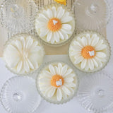 Wehous 2PCS Daisy Flower Silicone Mold 3D Flower Fondant Chocolate Cake Cupcake Topper Decoration Mold Unique Resin Candle Molds DIY Soap Wax Epoxy Resin Concrete Casting Polymer Clay Craft Wehous