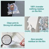 DTF Transfer Film, 50 Sheets 8.5"*11" DTF Paper with Smart Printing Pad for All Sublimation&DTF Printers,DTF Film for Sublimation Hack,Upgraded Premium Direct to Film for All Fabrics KASYU