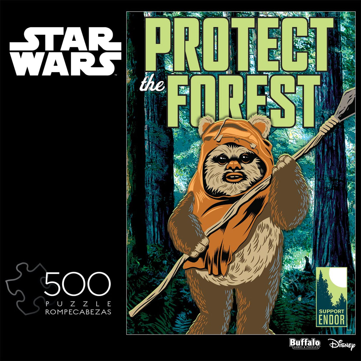 Buffalo Games - Star Wars - Protect The Forest - 500 Piece Jigsaw Puzzle for Adults -Challenging Puzzle Perfect for Game Nights - Finished Size is 21.25 x 15.00 Buffalo Games