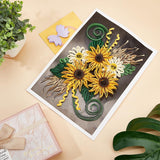 WEBEEDY Paper Quilling Kit DIY Sunflower Paper Filigree Kit with Quilling Strips Tool and Supplies Paper Quilling Set for Beginners Handmade Crafts Modern Room Wall Art Decor Gift,21×27.9cm/8.3×11" WEBEEDY