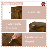 Kids Multifunctional Wooden Bookshelf & Toy Storage Cabinet in Rustic Brown DINZI LVJ