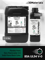 Superflex UL94 V-0, 3D Printer Resin, Flame-Retardant Parts Simulating Flexible Rubber 80A, Made in Korea by 3DMaterials (1000g, Clear) 3DMaterials