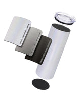 OFFNOVA Stainless Steel Glitter White 20 OZ Tumbler, 2 Pack with Lid and Straw, Sublimation Tumbler Blank Coffee Mug, Double-Walled Vacuum Insulated OFFNOVA