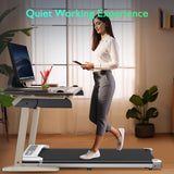 Yagud Under Desk Treadmill, Walking Pad for Home and Office, 2.5 HP Portable Walking Jogging Running Machine with Remote Control and LED Display, Sliver Yagud