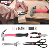 Hi-Spec 54pc Pink Tool Kit for Women – General Household DIY Tool Set. Pink Ladies Essential Hand Tools for Home, Apartment, Garage & Office Repairs with Plastic Toolbox Storage Case Hi-Spec