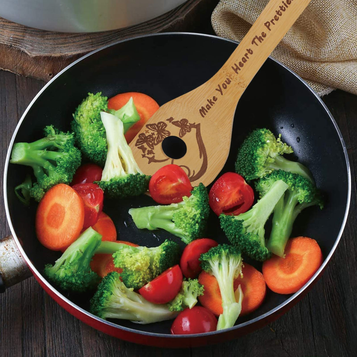 Butterfly Wooden Cooking Spoons Set of 5,Butterfly Gift,Butterfly Lovers Gifts,Butterfly Kitchen Decor,Bamboo Cooking Spoons Farmhouse Housewarming Wedding Mom Cooking House Closing Father's Day Gift TULUNAYN