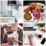 COYMOS 24 Pcs Ceramic Tiles for Crafts Ceramic Coasters for Crafts Blank White Unglazed Ceramic Tile for Painting, Alcohol Ink, Acrylic Pouring - DIY Coaster - Cork Backing Pads Included (4x4 inch) COYMOS