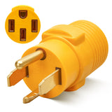 MECMO NEMA 14-30P to 14-50R EV Charger Adapter for Level 2 EV Charging at New Dryer Socket, 125/250V 30 Amp 4 Prong Dryer Plug to 50 Amp 4 Prong EV Female, Dryer EV Charger Power Adaptor Connector MECMO