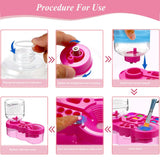 2025 Paint Brush Cleaner Brush Rinser Water Circulation, Brush Cleaner Painting Tool, Water Cycle Paint Brush Rinser With Brush Holder and Palette, Brush Rinser Dispenser for Adults Artist Kid(Purple) Beikity