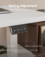 FEZIBO Electric Standing Desk, Height Adjustable Stand up Desk, 55 x 24 Inches Sit Stand Home Office Desk, Computer Desk, White FEZIBO